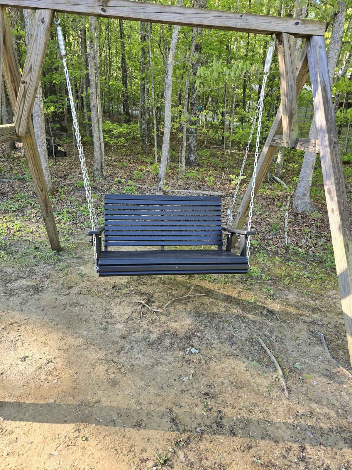 HDPE Porch Swing with 18/8 Stainless Steel Bolts, Ergonomic Design, Ultra Weather-Resistant, Heavy Duty 1200 LBS customer photo 1