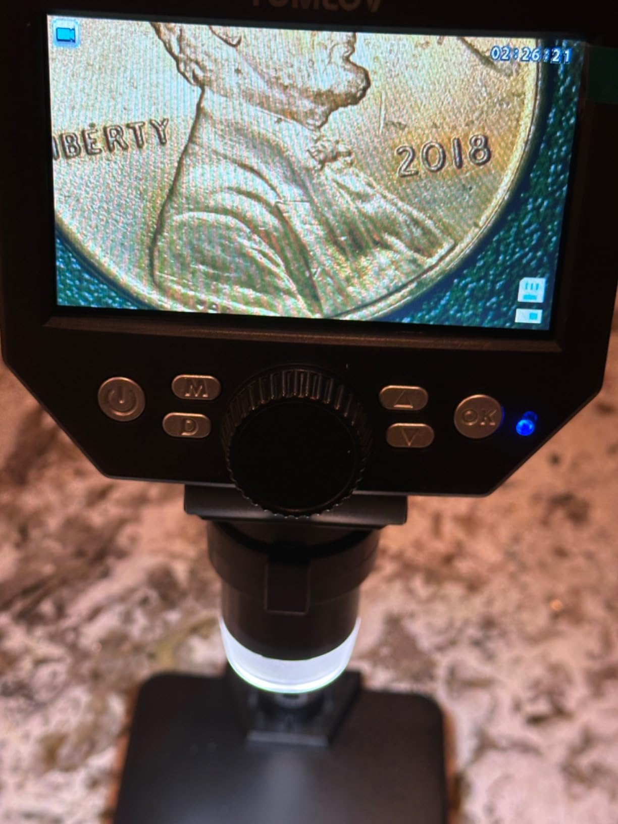 TOMLOV DM10 Digital Coin Microscope with Light, 10.1