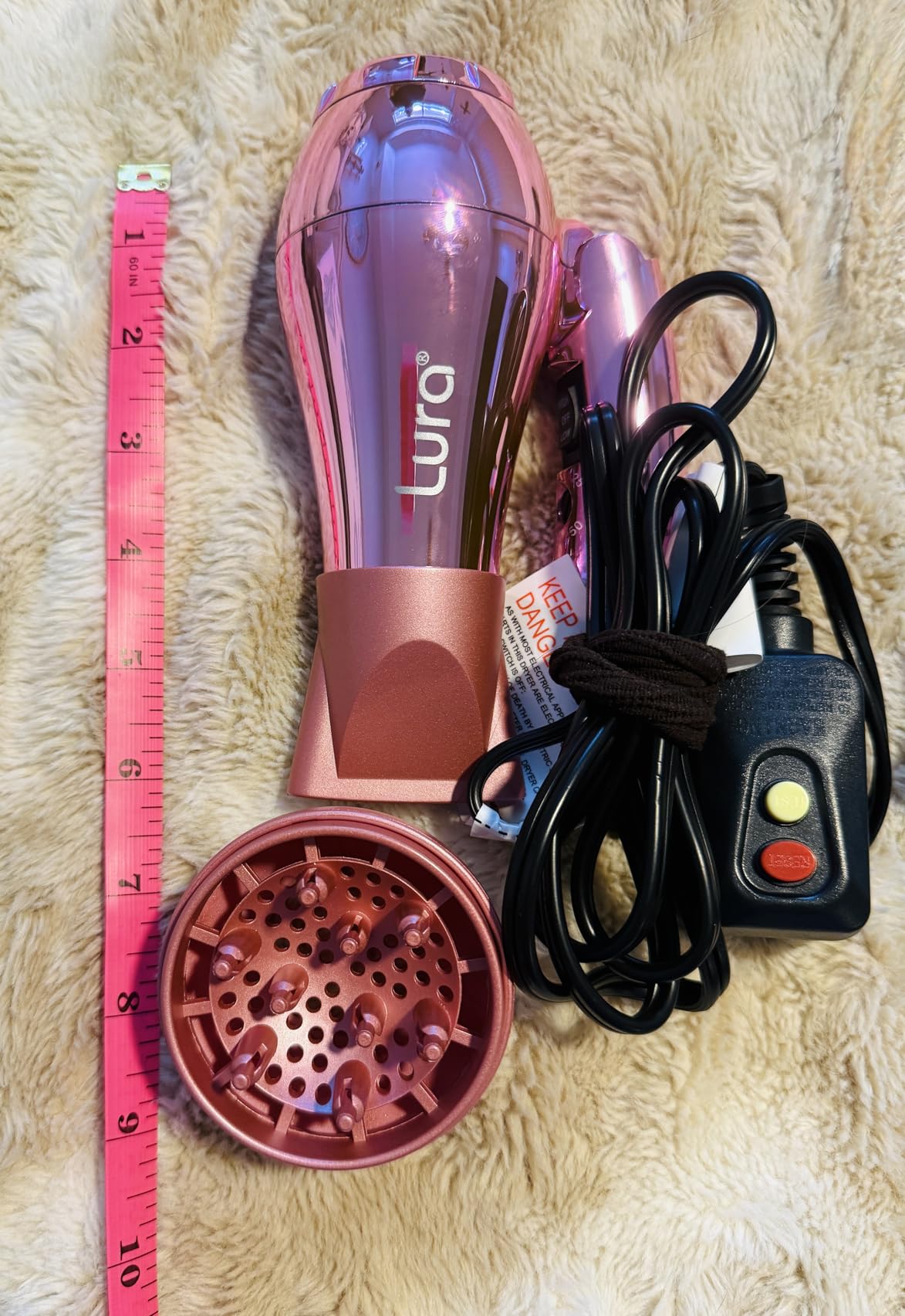 Small Auto Dual Voltage Travel Hair Dryer Foldable with Diffuser for Women customer photo 2