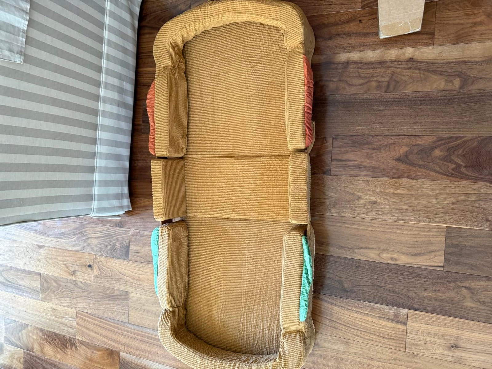 Toddler Travel Bed Sandwich Style - Portable Toddlers Floor Beds, Foldable Soft Foam Travel Bed for Baby and Kid, Washable Cover Toddler Cot with Safety Rail for Travel, Home/Travel Sleep customer photo 2