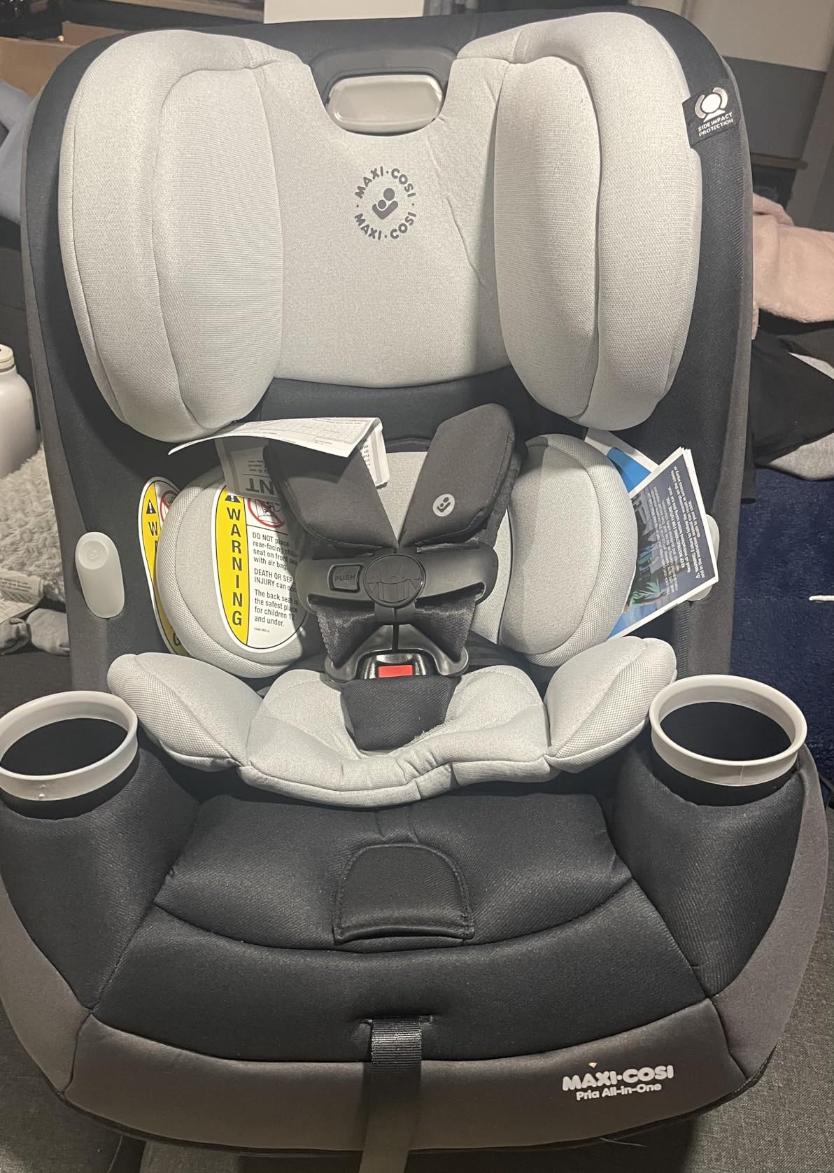 Maxi-Cosi Pria All-in-One Convertible Car Seat, Infant to Toddler Car Seat, Easy-Install Harness, Machine-Washable Cover, 5-100 lbs, Seascape customer photo 2
