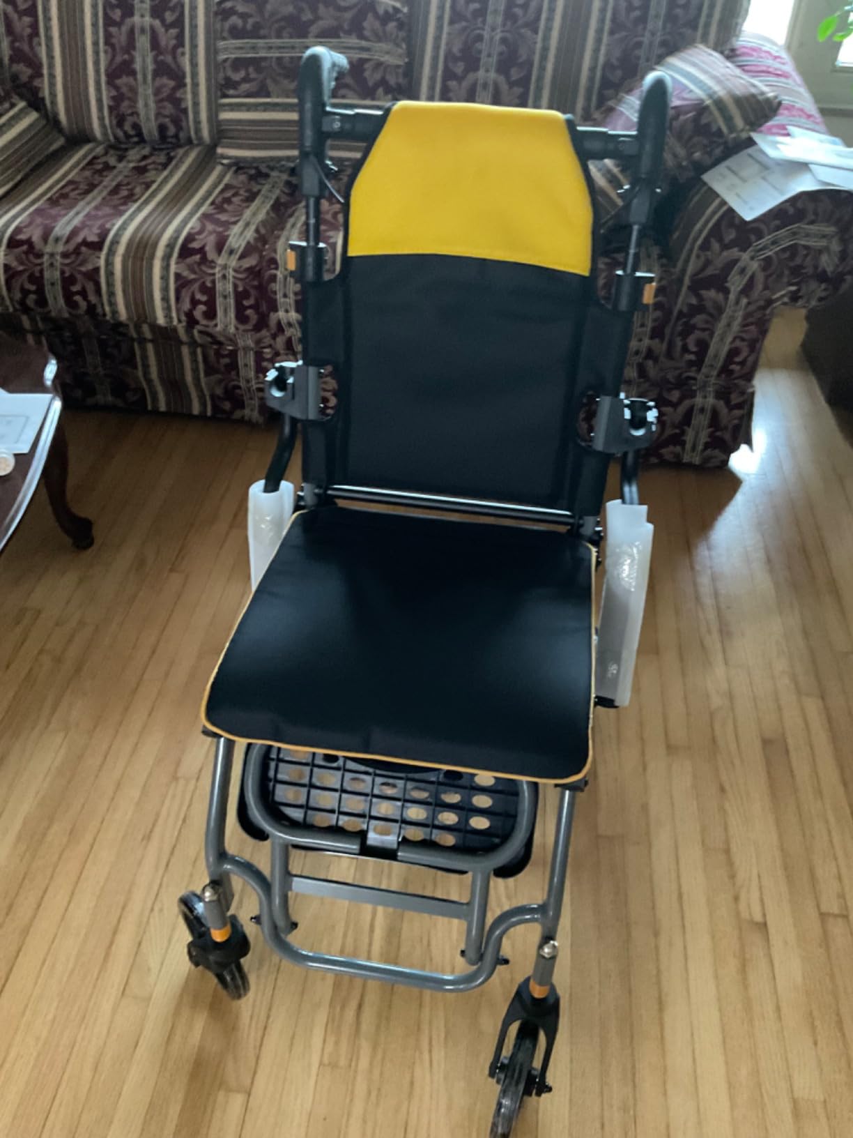 Wheelchairs for Adults Transport Chair Lightweight Foldable with Telescopic Handle, 17-Inch Seat Width Portable Folding Travel Wheel Chairs for Seniors (June Updated Version) customer photo 2