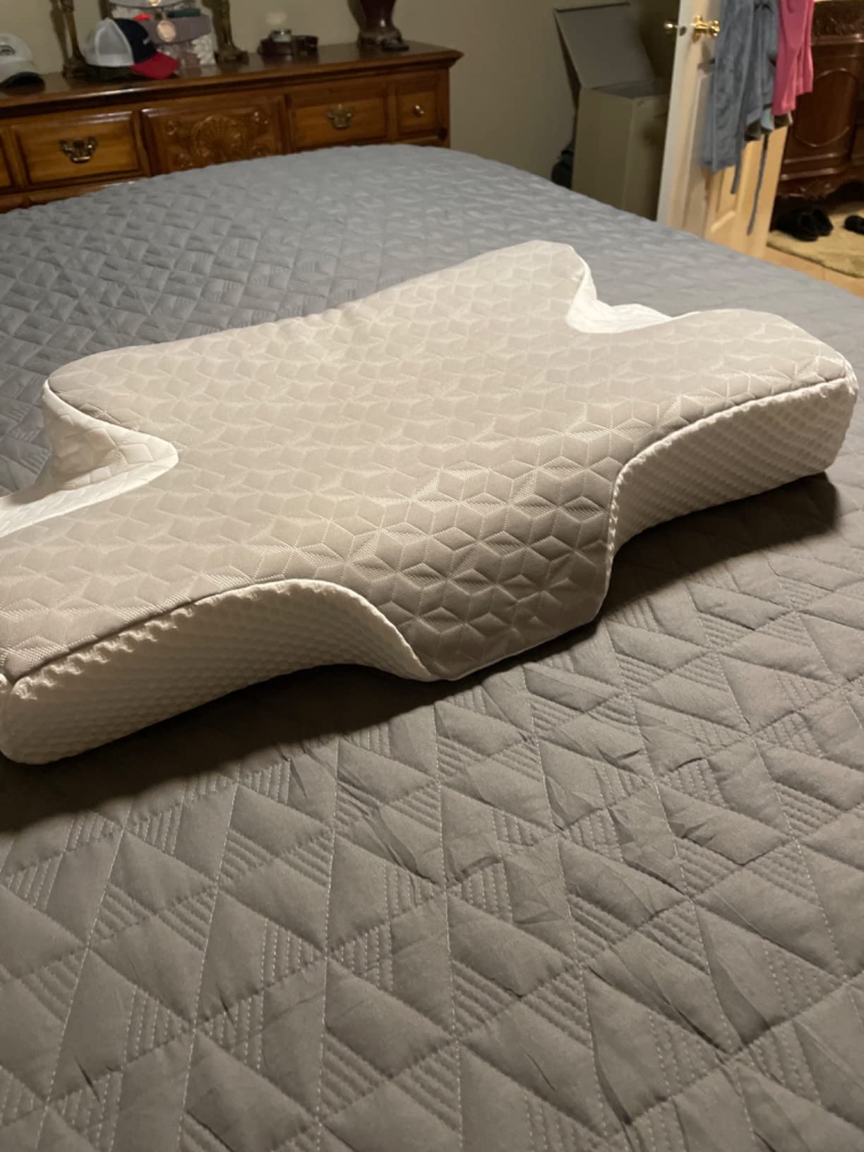 CPAP Pillow for Sleeping, HSA/FSA Sleep Apnea Pillow for All CPAP Masks Users to Reduce Air Leaks, Masks Pressure, Memory Foam with Cooling & Breathable Pillowcase for Side Back Sleeper customer photo 2
