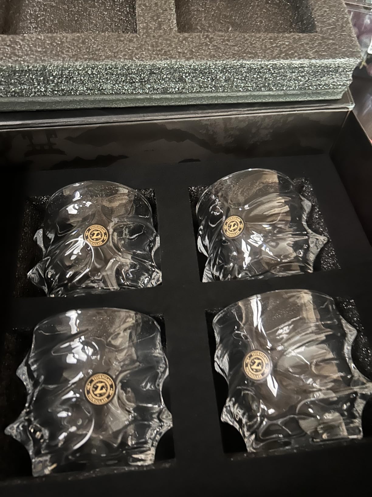 TSUKIGLASS Storm Crystal Cocktail Whiskey Glasses Set of 4, Gifts for Men | Japanese Old Fashioned Rocks Tumblers, 8.45oz, Bourbon, Scotch & Whisky Glasses, Lead-Free Crystal, Gift Box customer photo 2