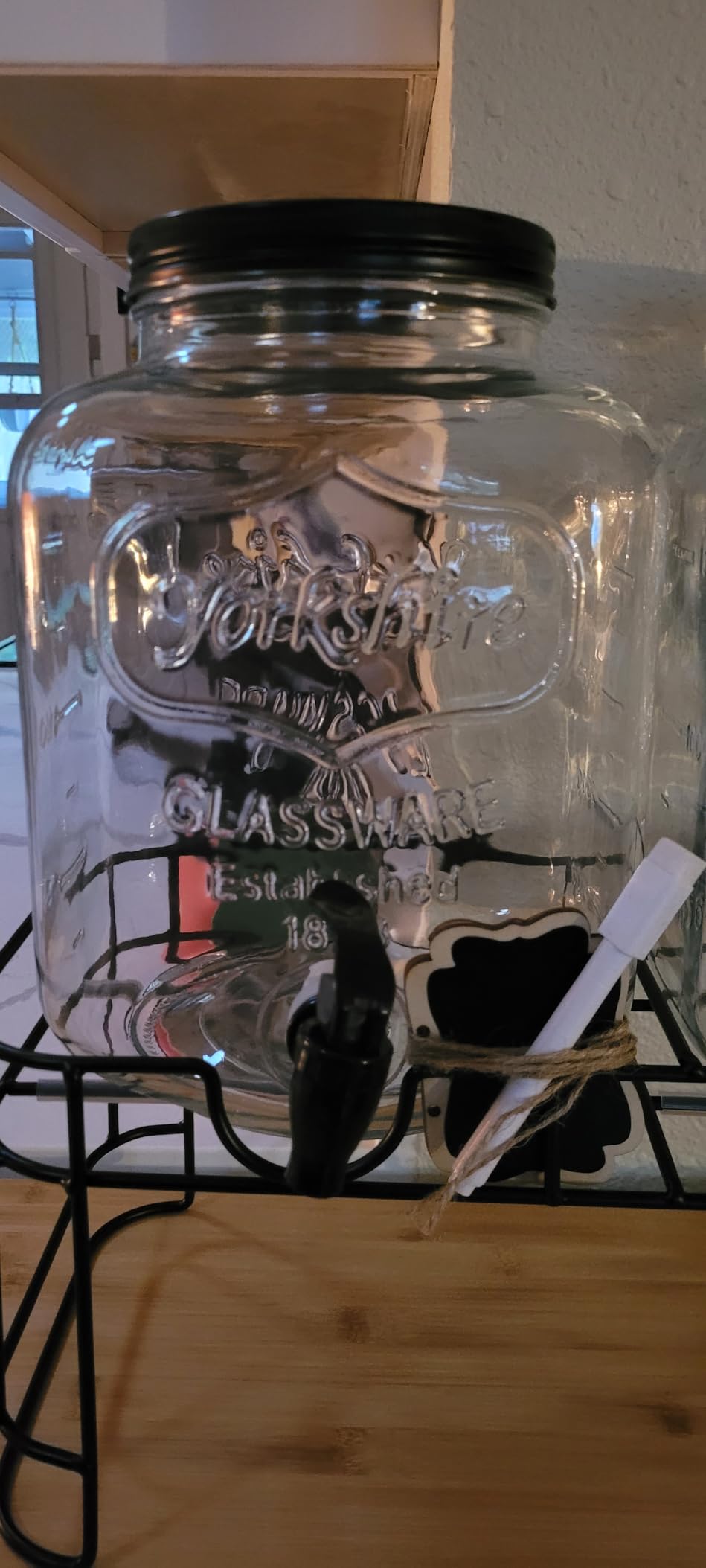 FavorFlavor 2pcs 1.5 Gallon Glass Drink Dispenser with Metal Stand customer photo 2