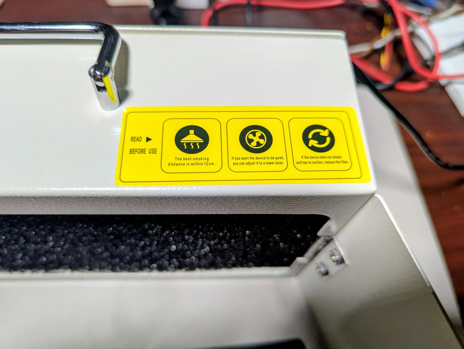 MN04 Soldering Fume Extractor with Dual Fan & H13 HEPA Filter, 3200 RPM Smoke Absorber for Welding, Jewelry, Electronics Repair, Low Noise, 110-240V Wide Voltage customer photo 2