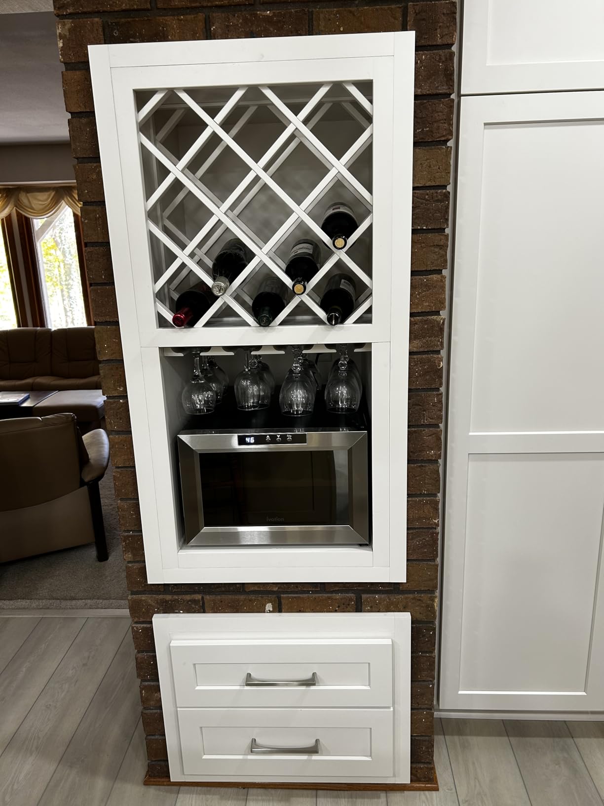 Ivation Premium Stainless Steel 8 Bottle Horizontal Thermoelectric Wine Cooler/Chiller Counter Top Red & White Wine Cellar w/Digital Temperature, Freestanding Refrigerator Quiet Operation Fridge customer photo 1