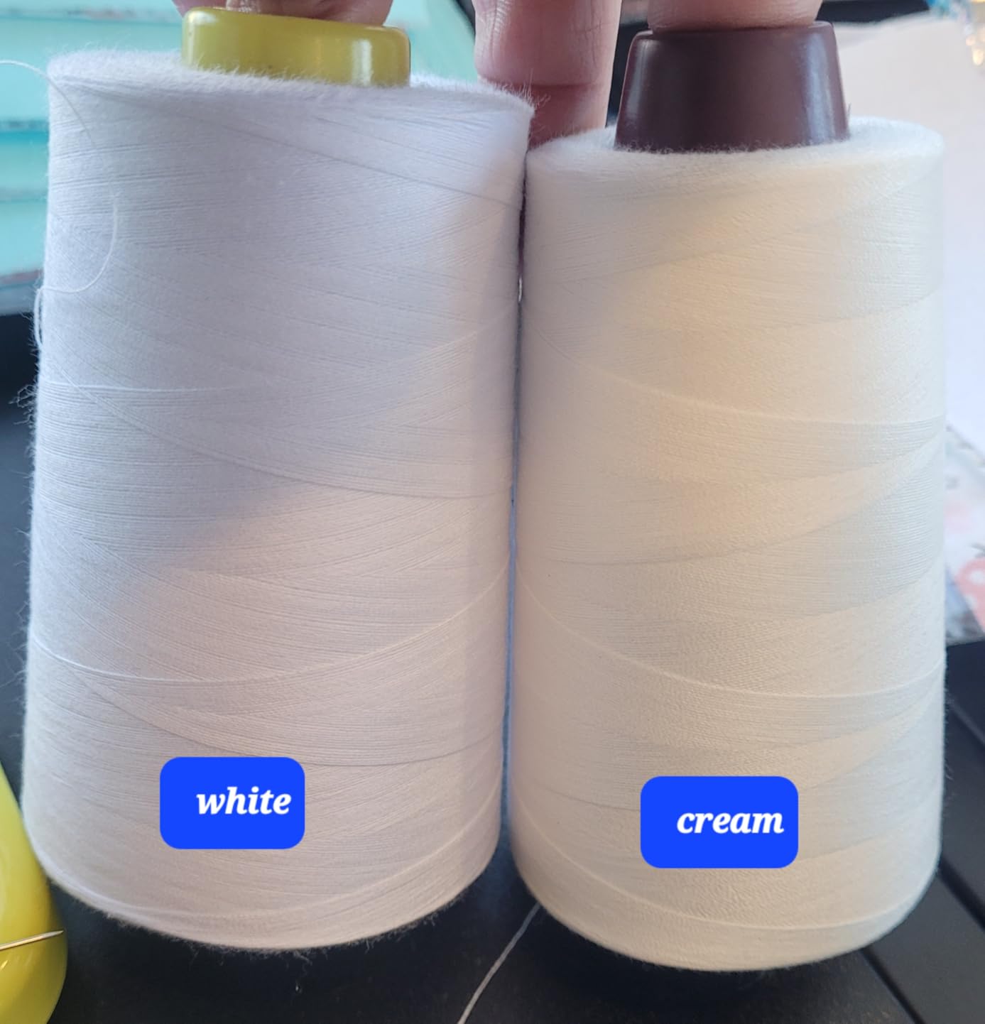 14 Pack Serger Thread Cones, Assorted Colors Polyester Thread, 40S/2-1600Y customer photo 1