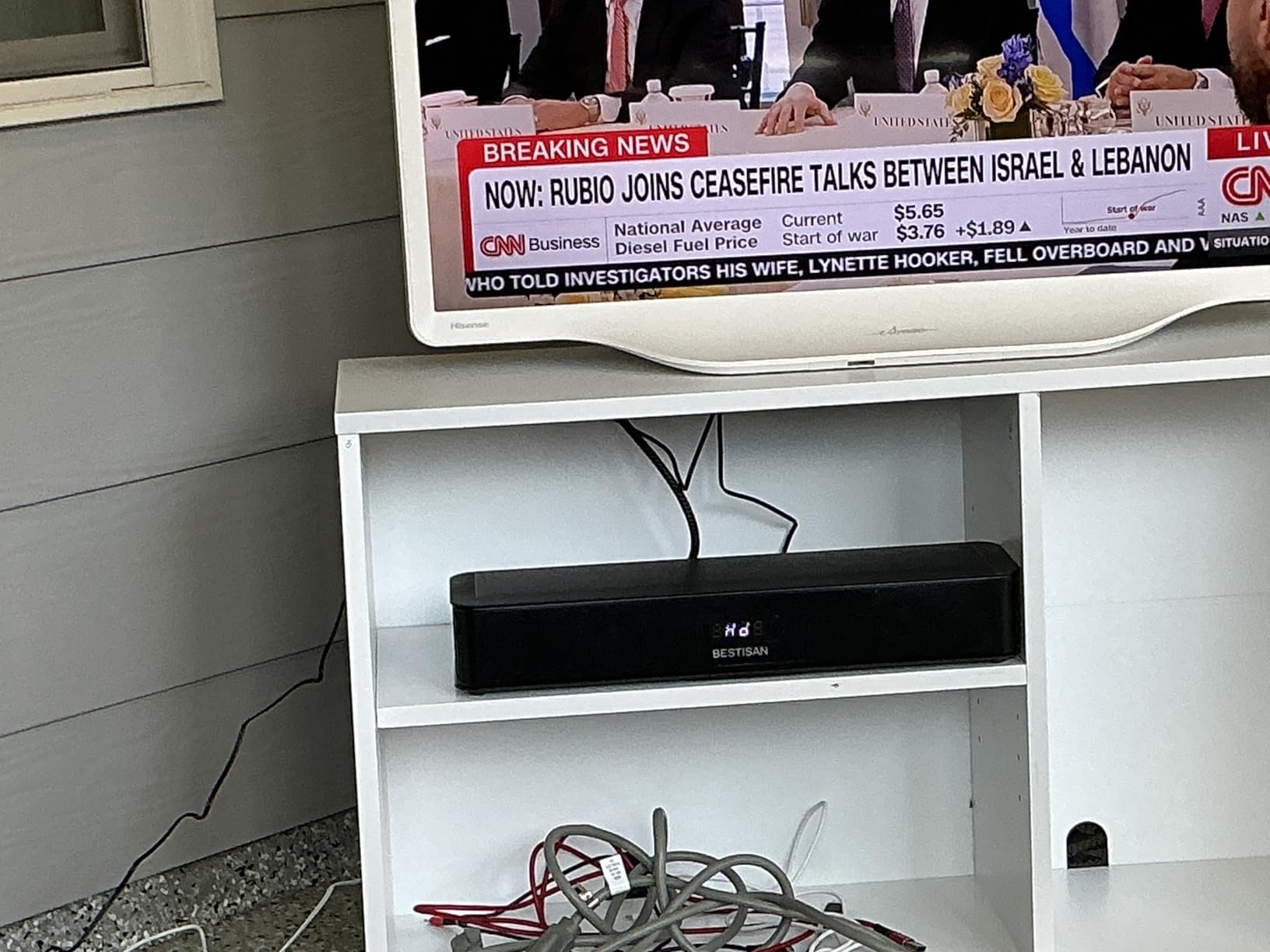 BESTISAN 2.1ch Sound Bar with Built-in Subwoofer, 120W Peak Power, HDMI ARC/Opt/AUX/USB/Bluetooth 5.3, 3 EQ Modes & Volume Boost, 16.5