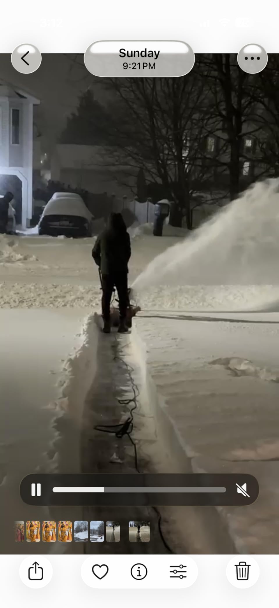 PowerSmart Electric Snow Blower, 21-Inch Corded Snow Thrower, 15-Amp, with LED Light for Yard Driveway Deck customer photo 1