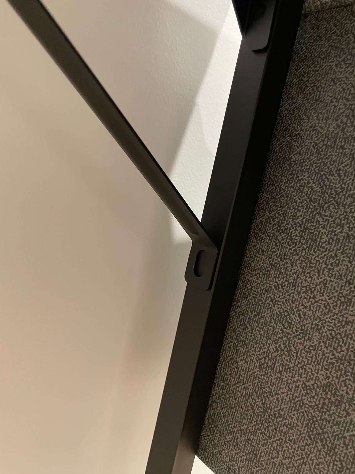 Cubiker Reversible L Shaped Standing Desk - 63 x 55 Inch Electric Adjustable Height Corner Standing Desk, Ergonomic Sit Stand Up Table with 3 Memory Buttons, Splice Board for Home Office, Black Walnut customer photo 1
