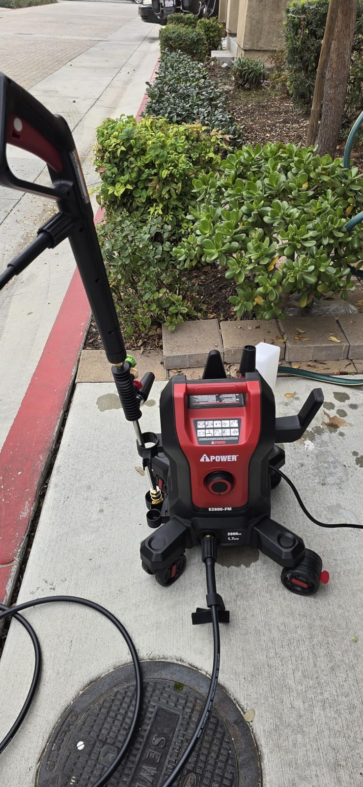 A-iPower Electric Pressure Washer 2800 Max PSI 1.7 Max GPM Follow Me customer photo 1