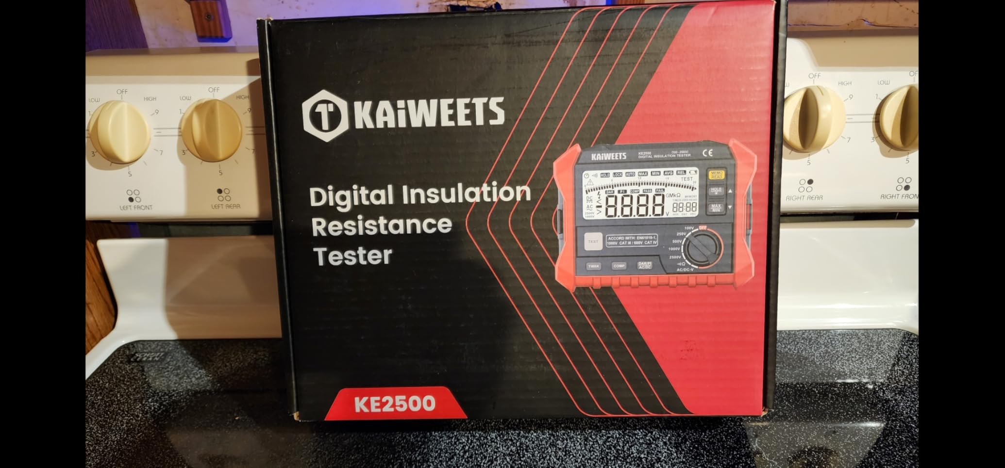 KAIWEETS Megohmmeter Insulation Tester 0.1MΩ-200GΩ 2500V DAR/PI Ohm Meter customer photo 1