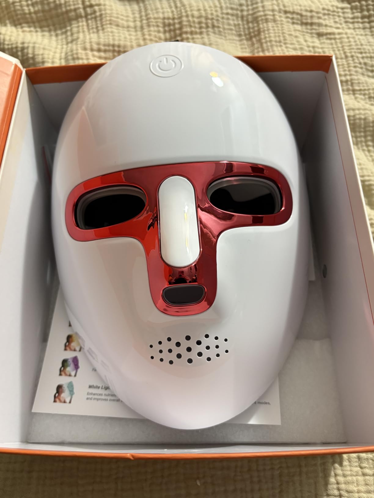 Red Light Therapy for Face- LED Light Therapy Mask Skin Care Mask,Cordless LED Face Mask face & Neck Red & Infrared Lights Masks Wavelength,USB C Rechargeable for Home Use Working Travel Yoga customer photo 2