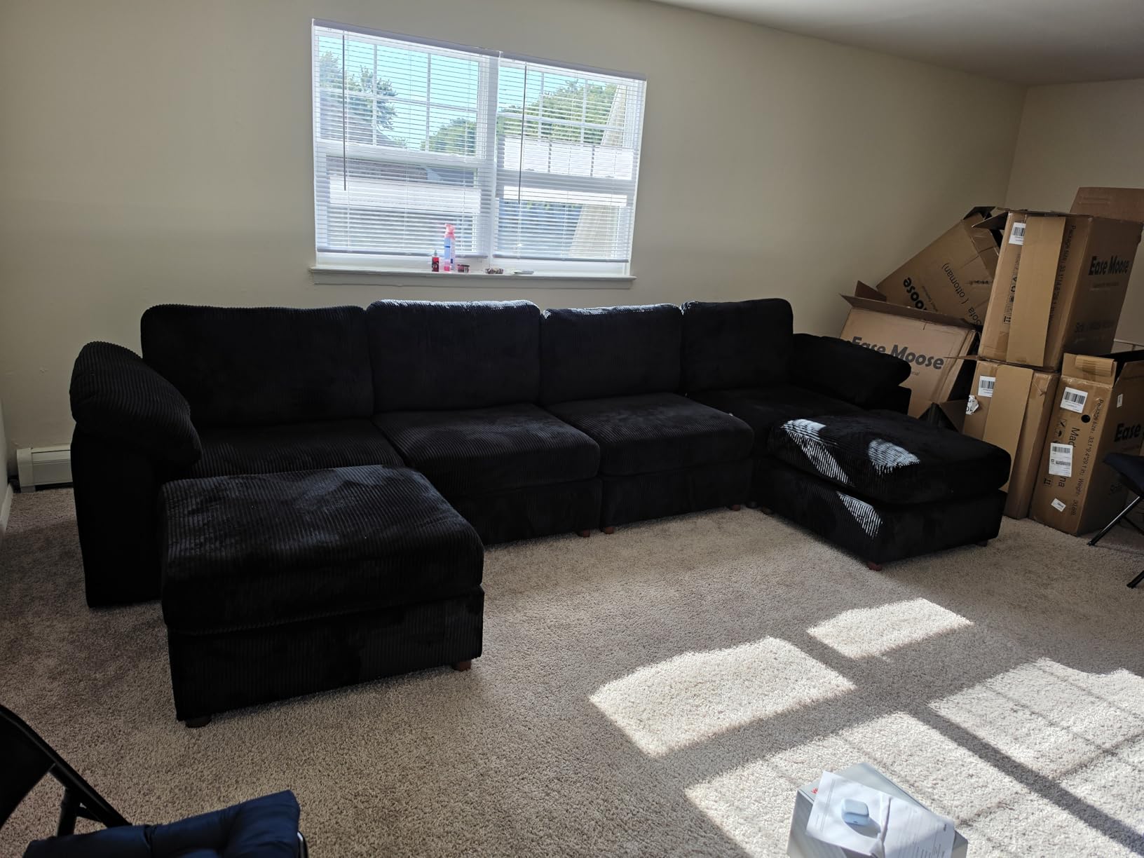 EASE MOOSE Oversized L Shape Sectional Modular Sofa,Wide Deep seat Sectional Sofa,Comfortable Grey Cloud Modular Sofa customer photo 1