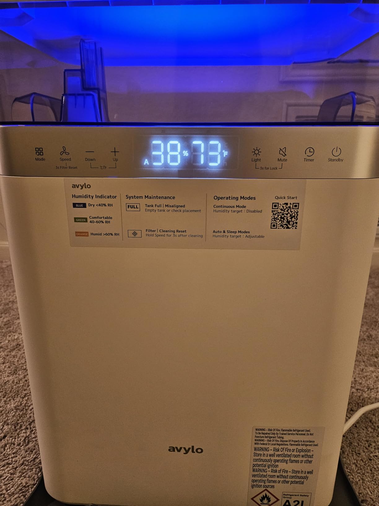 avylo Dehumidifier for Basement with Pump and Hose, Max 90 Pints/D, White customer photo 2