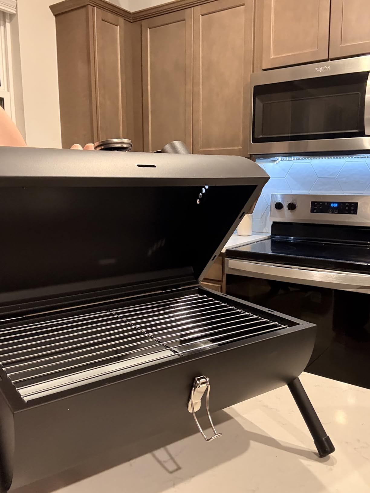 Charcoal Grill Offset Smoker 535 Sq.In.with Front Table for Outdoor BBQ customer photo 1
