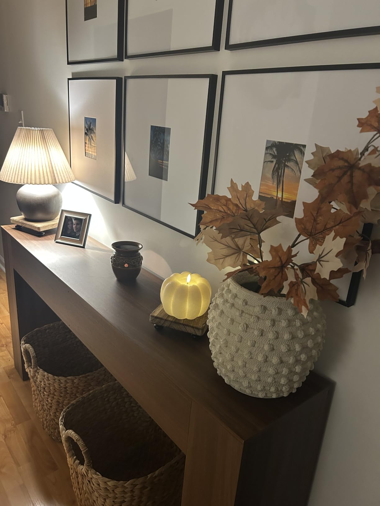 VASAGLE 63 Inches Entryway Table, Thick Tabletop Console Table, Farmhouse, Long Console Table, for Hallway, Living Room, Bedroom, Behind the Couch, Honey Brown, ULNT147KB01S customer photo 1