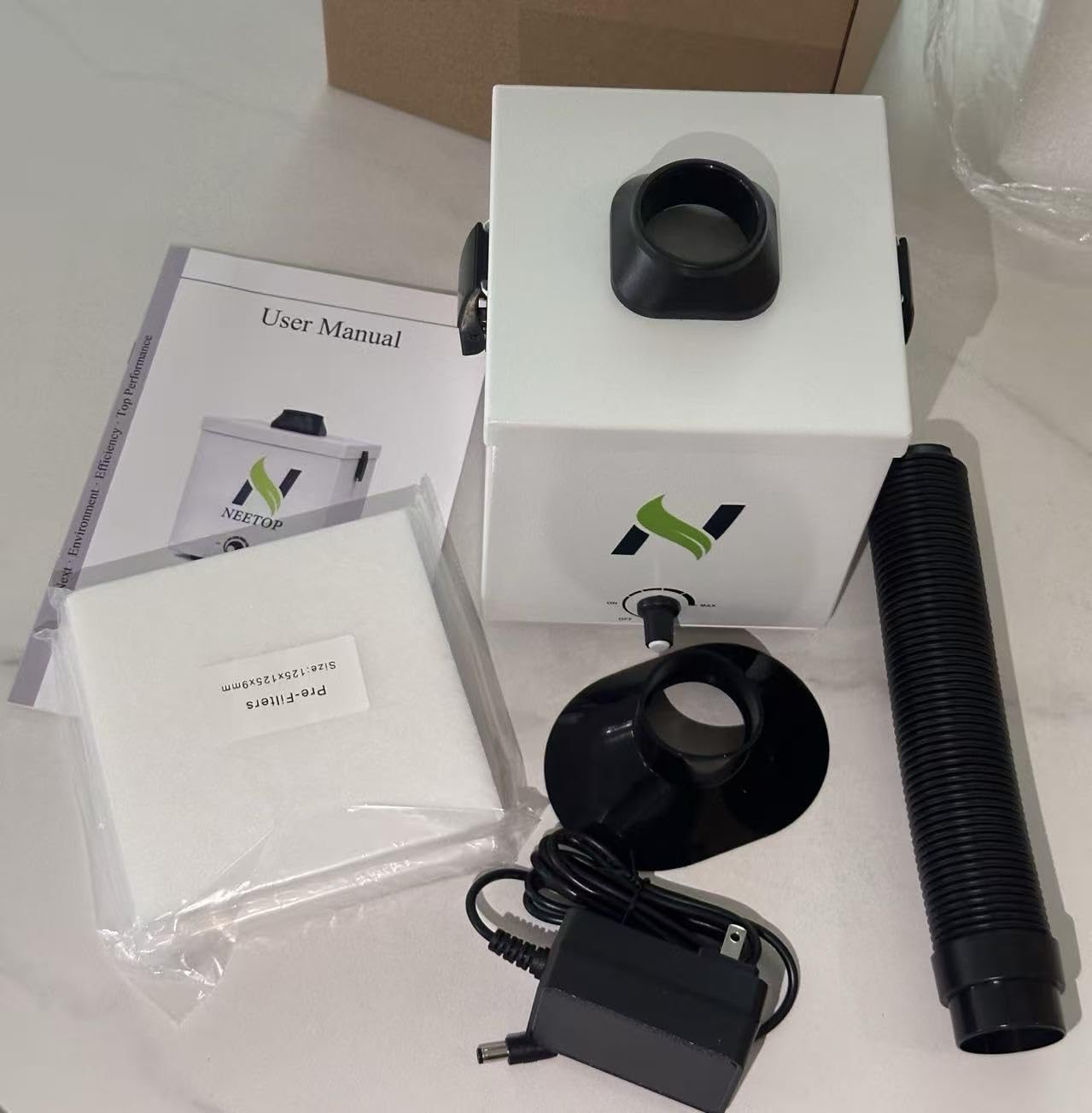 Solder Fume Extractor, 168m³/h Adjustable Suction Smoke Absorber with H13 HEPA, 99.99% Purification Compact Desktop Fume Extractor with Flexible Hose for DIY Soldering Electronic Repair customer photo 1
