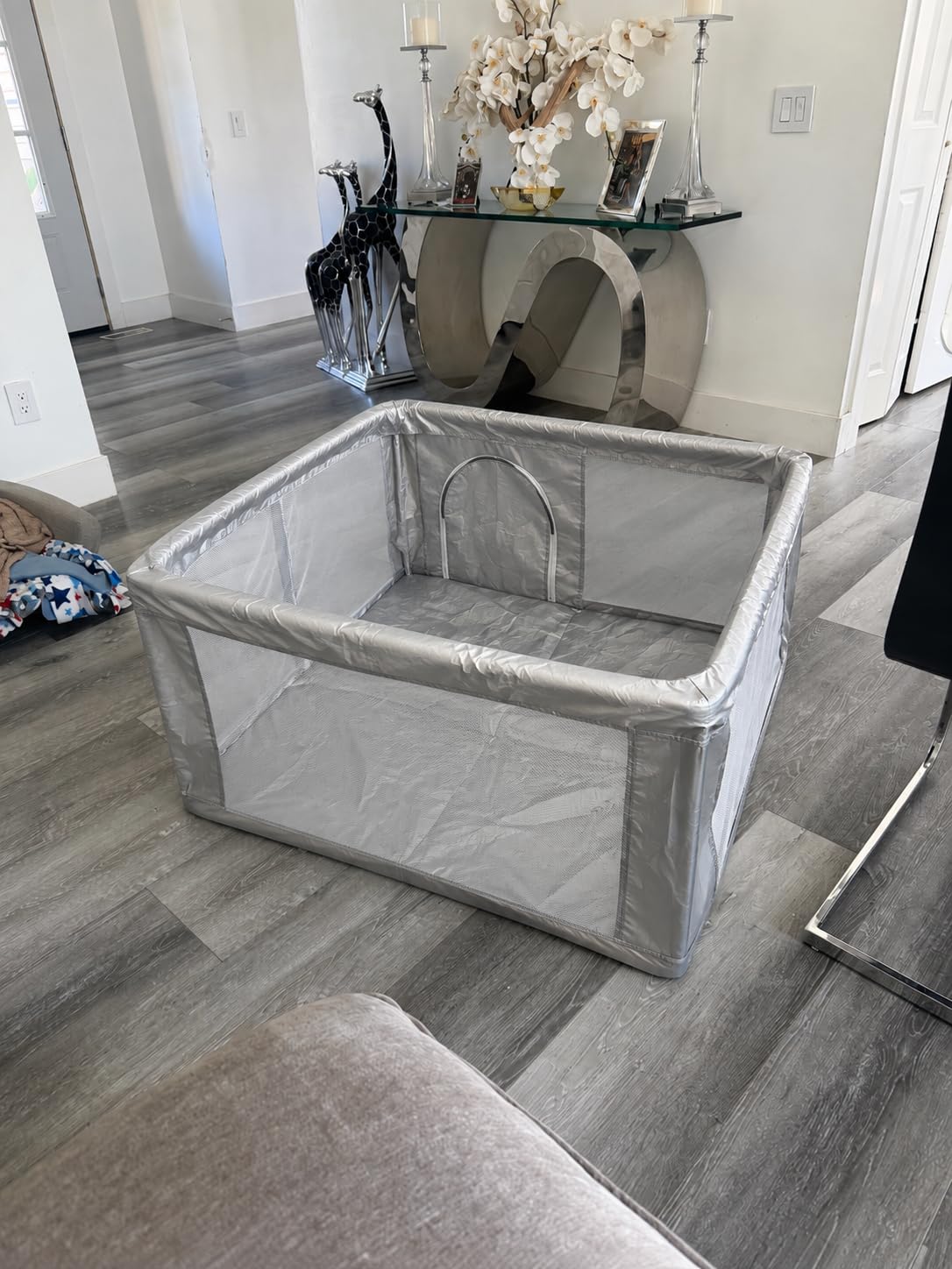 JINXIA 50x50 Inch Playpen for Babies and Toddlers, Soft & Skin-Safe Fabric customer photo 2