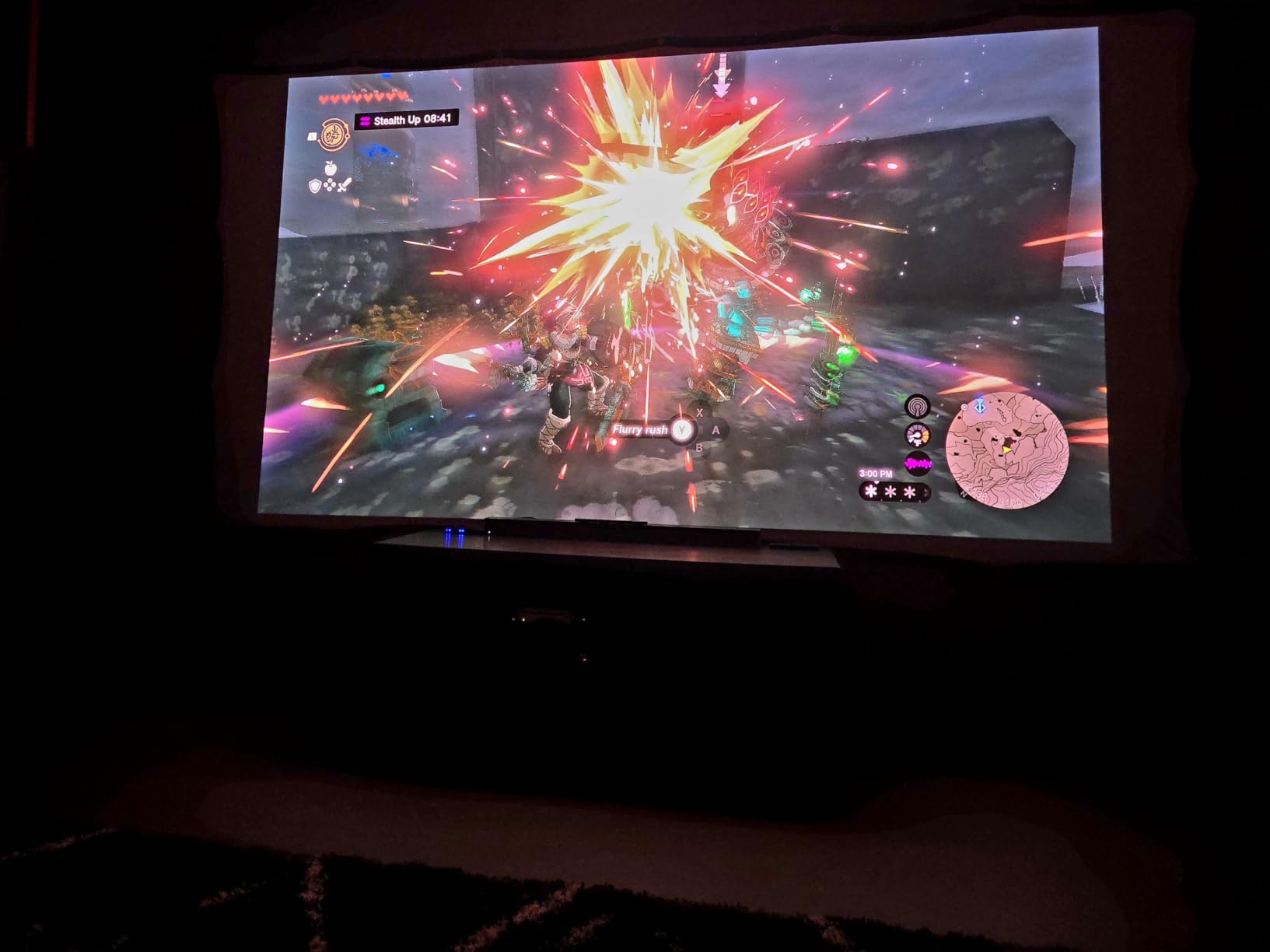 JMGO N1S 4K Upgrade Triple Laser Projector, 1700 ISO Lumens, Google TV customer photo 2