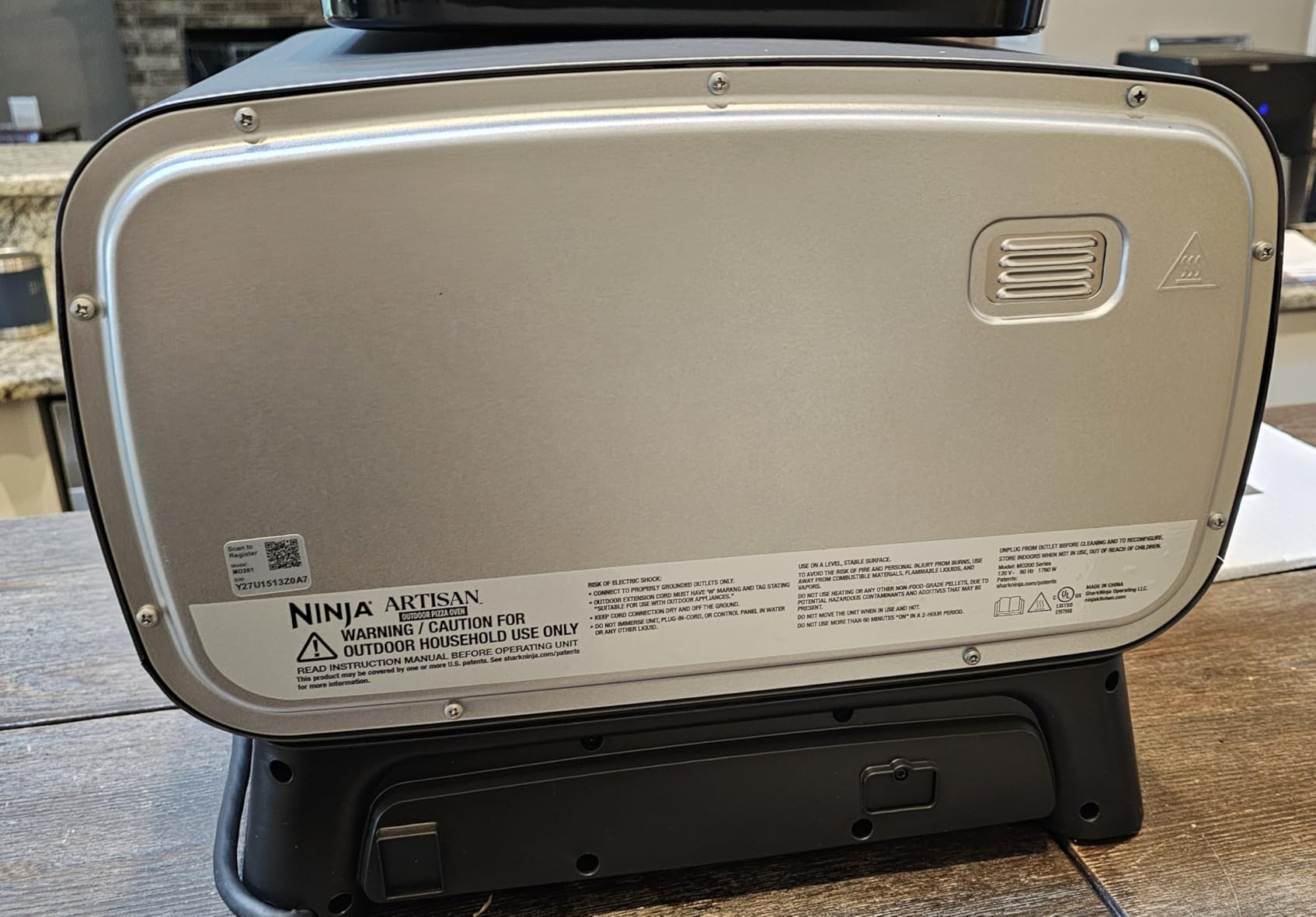 Ninja Artisan™ 5-in-1 Portable Electric Pizza Oven, Blue & Gold, MO201BL1 customer photo 1