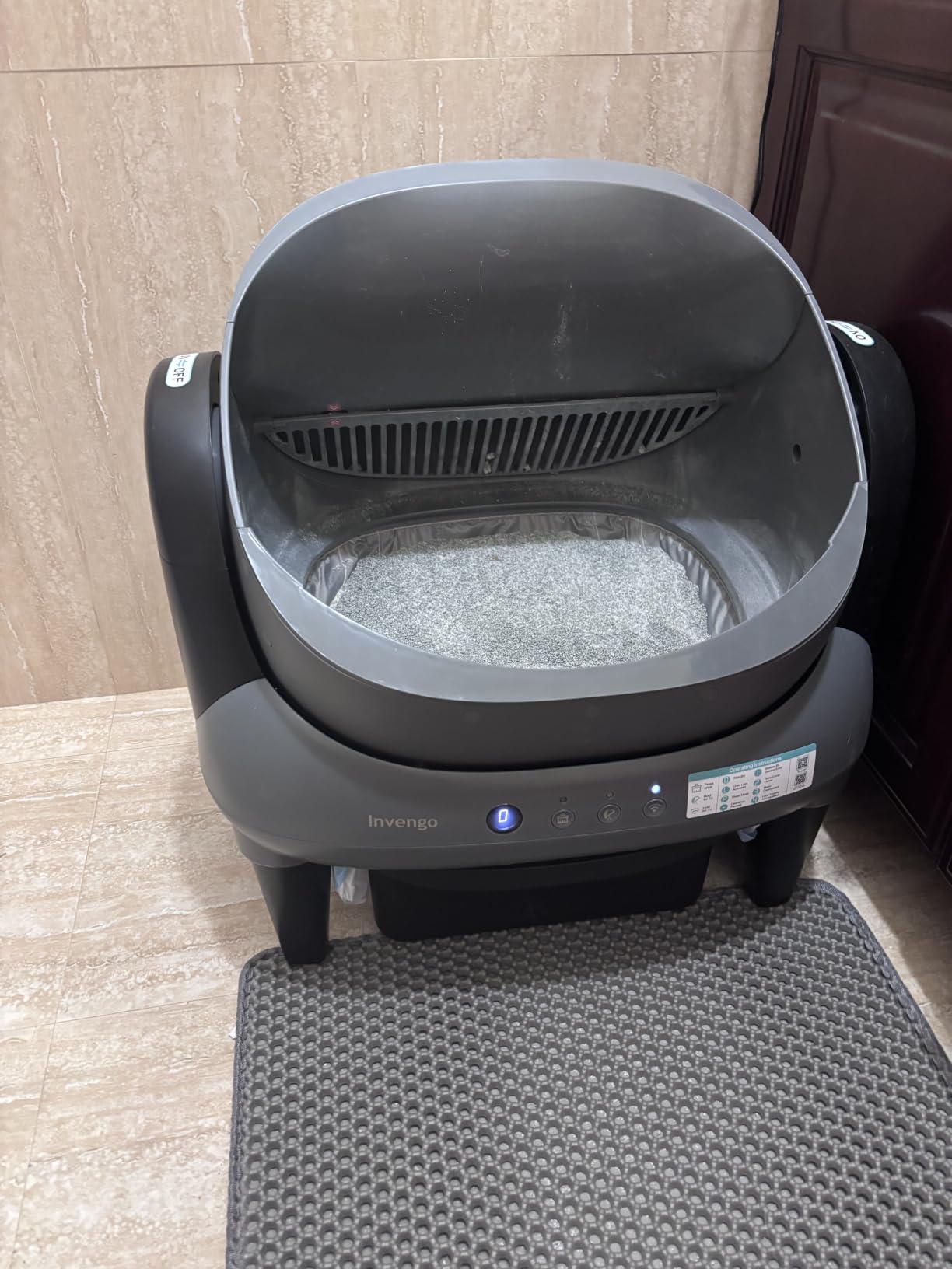 Invengo Automatic Self-Cleaning Cat Litter Box, Open Top Design with Safety Sensors and Anti-Pinch Protection, Smart Automatic Litter Box for Small & Medium Cats and Multi-Cat Homes, Charcoal Grey customer photo 1