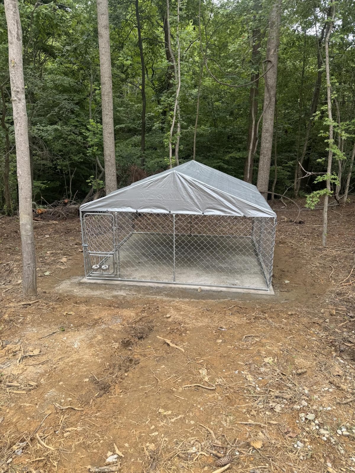 DWVO 10'x10' Outdoor Dog Enclosure with Roof | Dog Kennel Outside with Metal Gate, Dog House Large Dogs for Yard customer photo 1