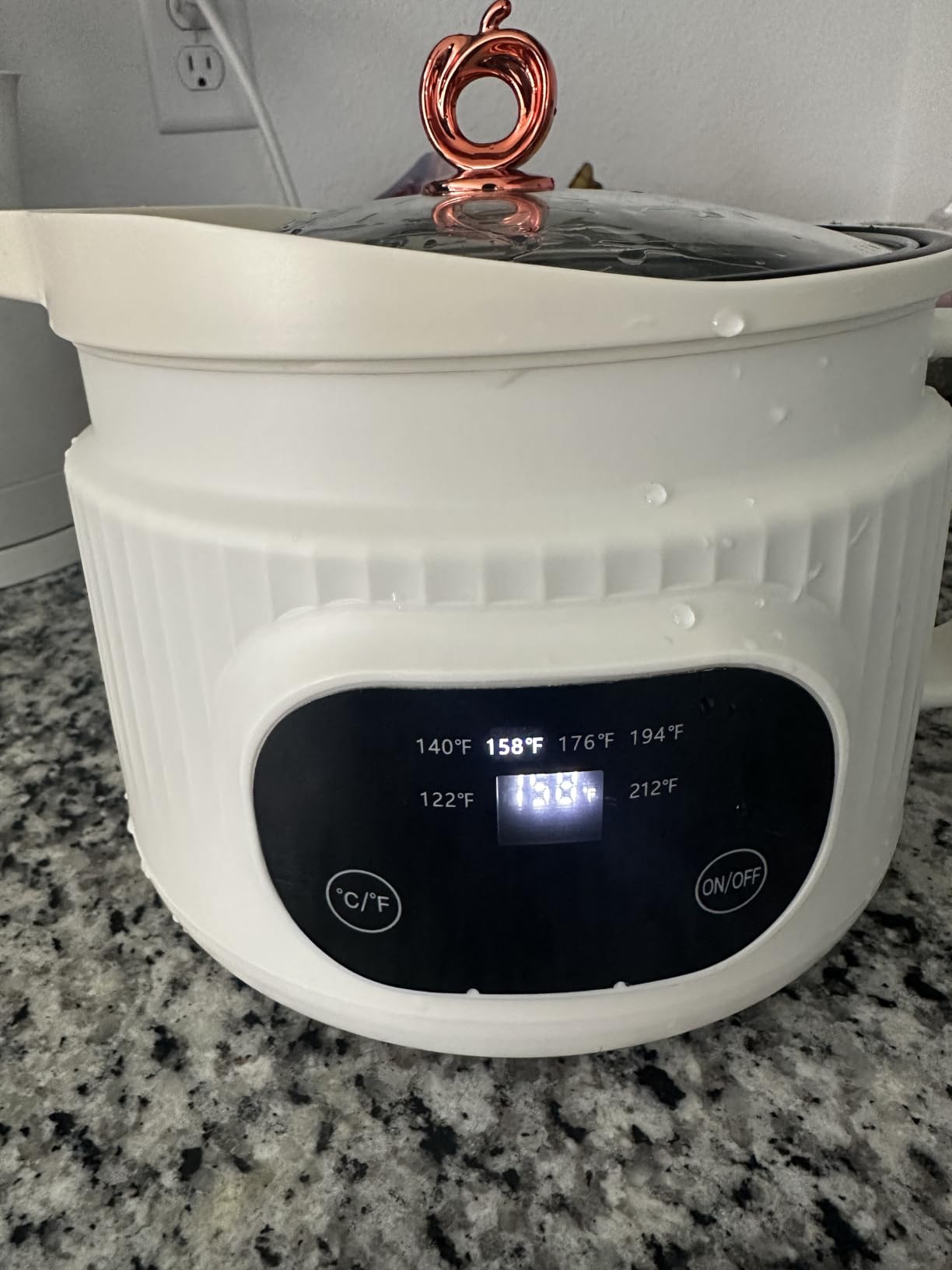 NAUQUOHZ 61 Oz Wax Melter Pot, 6 Temp Presets for DIY Candle Making | 1.8L Wax Melting Pot, 3H Auto-Off, Drip-Free, 6 Constant Temp Settings 122F-212F customer photo 1