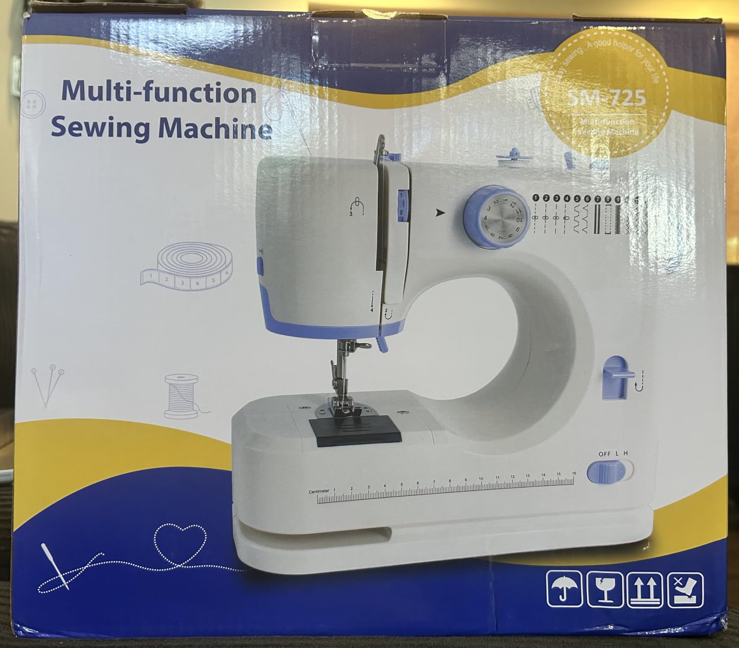 Small Sewing Machine for Beginners, Portable sewing Kit for Light Fabrics customer photo 2