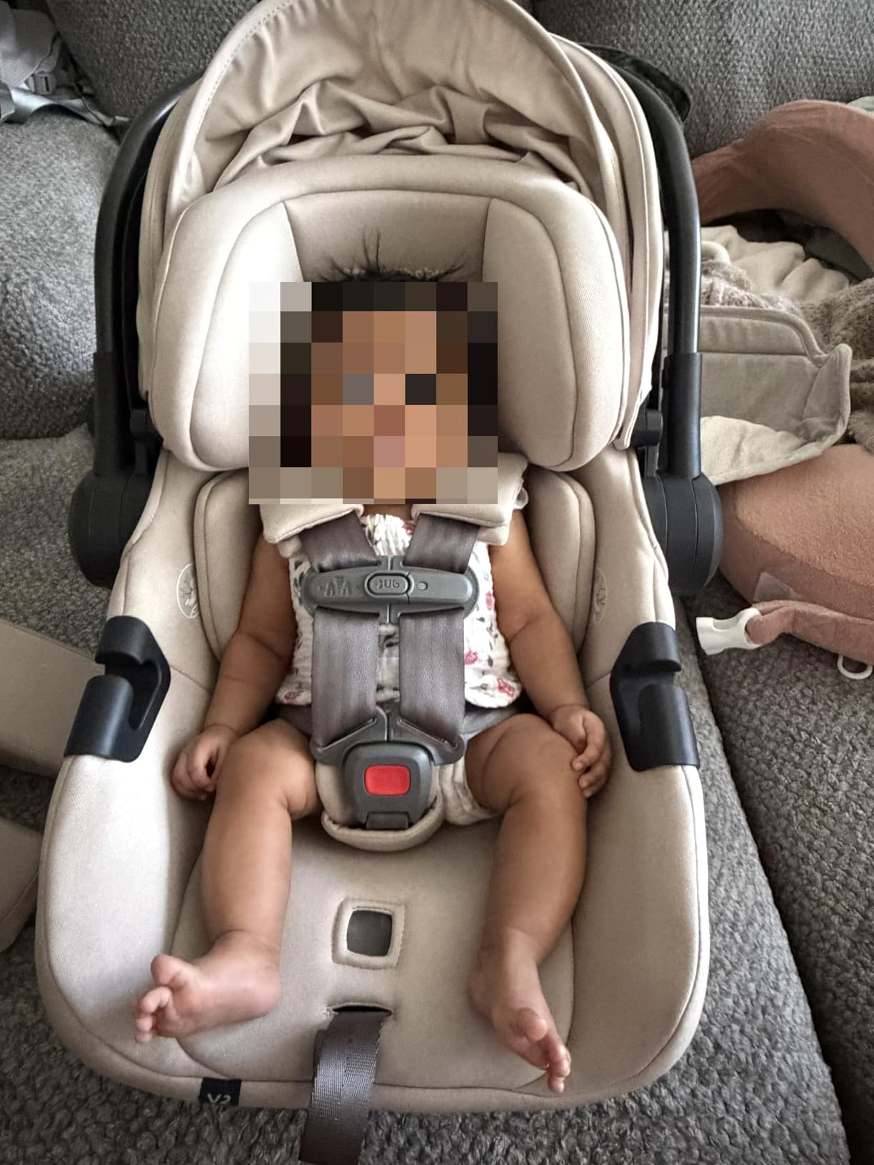 UPPAbaby Aria V2 Lightweight Infant Car Seat - Load Leg & Cover - James customer photo 2