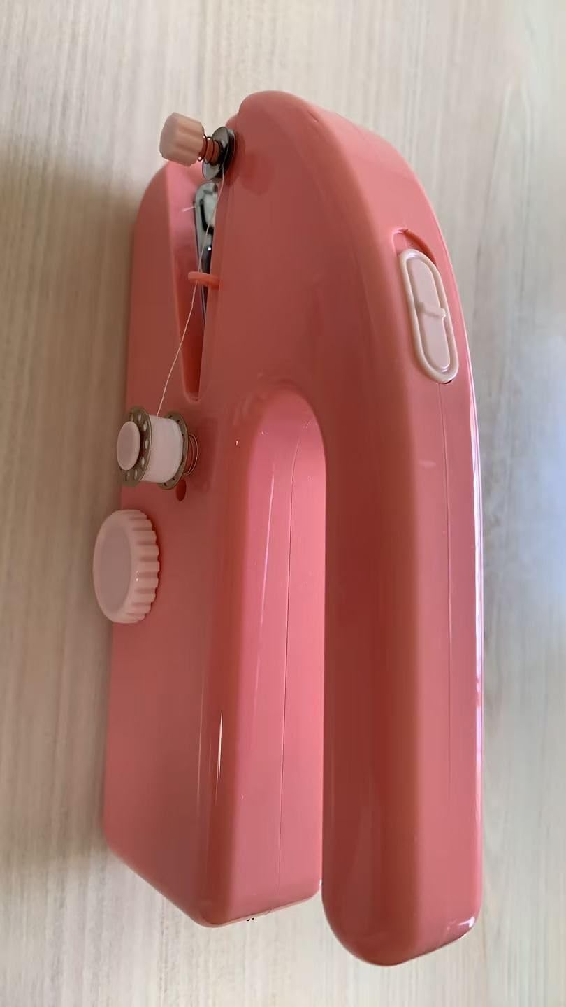 Hand Held Sewing Machine for Adults & Beginners, with a 15 PCS Basic Sewing Kit, Portable Mini Hand Sewing Machine, Dual Power (AC/DC) for Quick Repairs, DIY Projects on Clothes, Jeans, Home & Travel customer photo 1