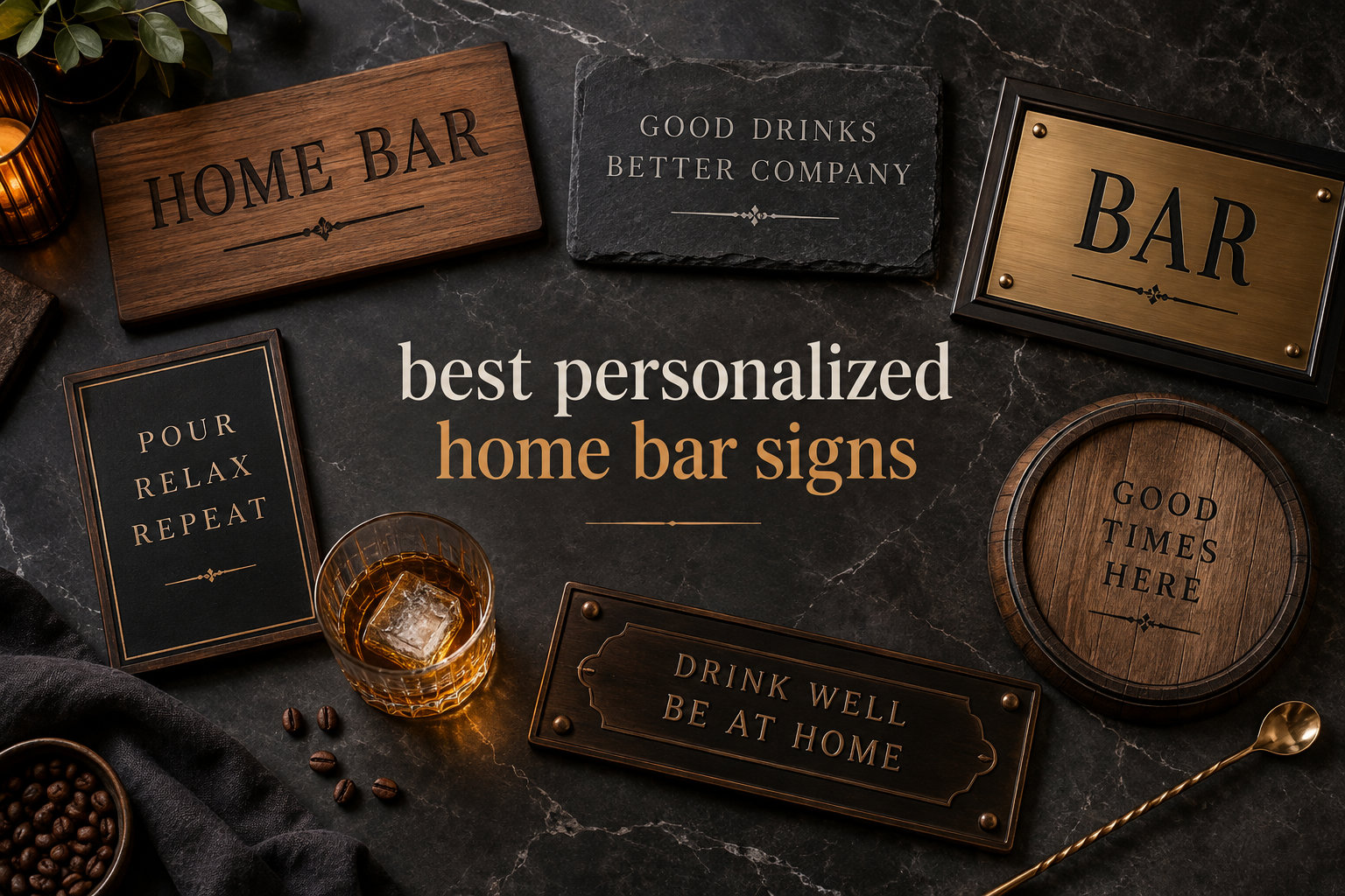 best personalized home bar signs