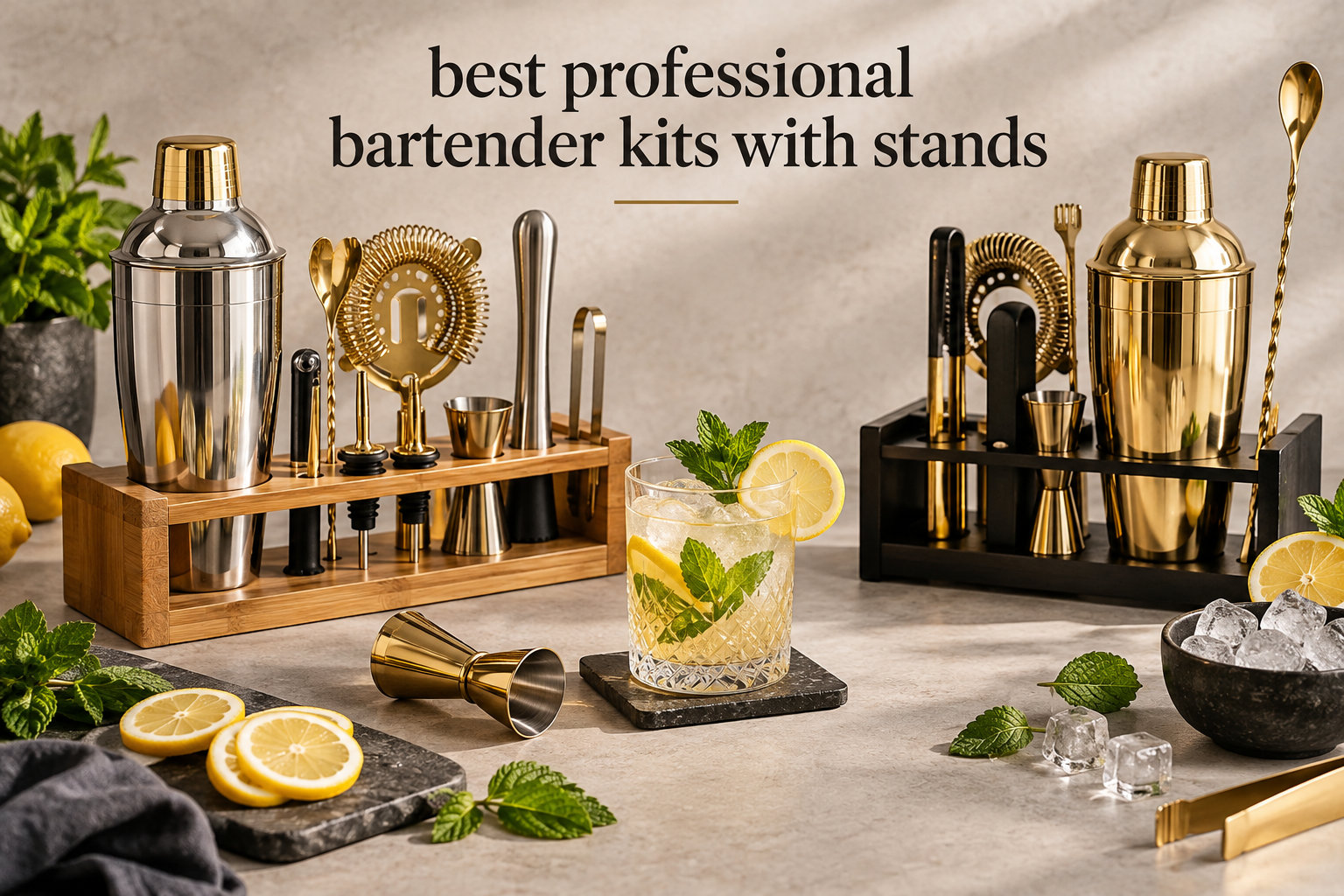 best professional bartender kits with stands