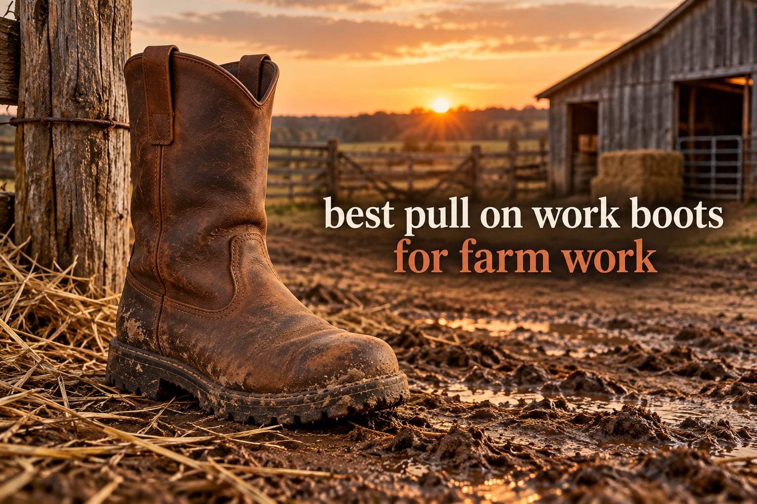 best pull on work boots for farm work