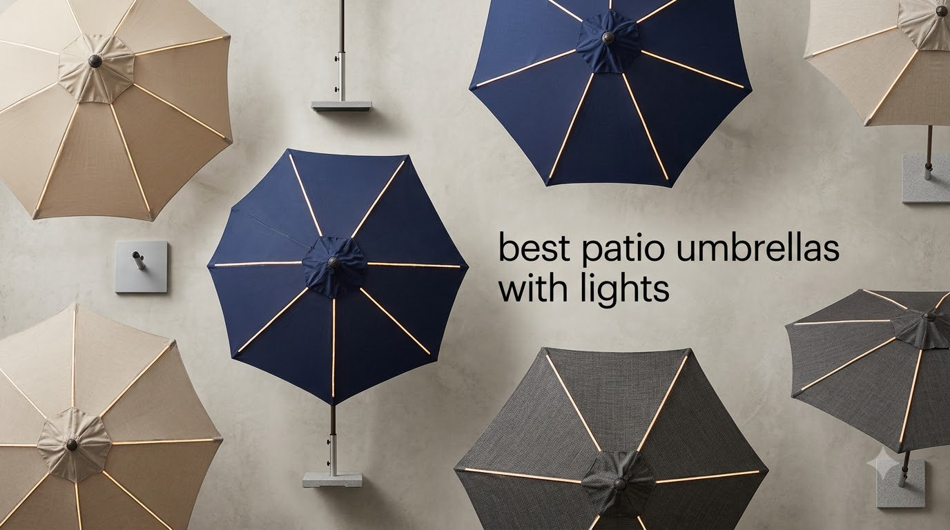best patio umbrellas with lights