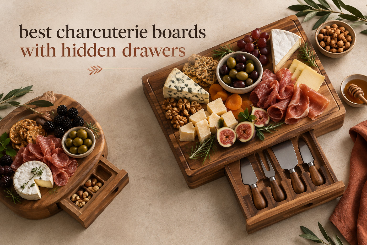 best charcuterie boards with hidden drawers