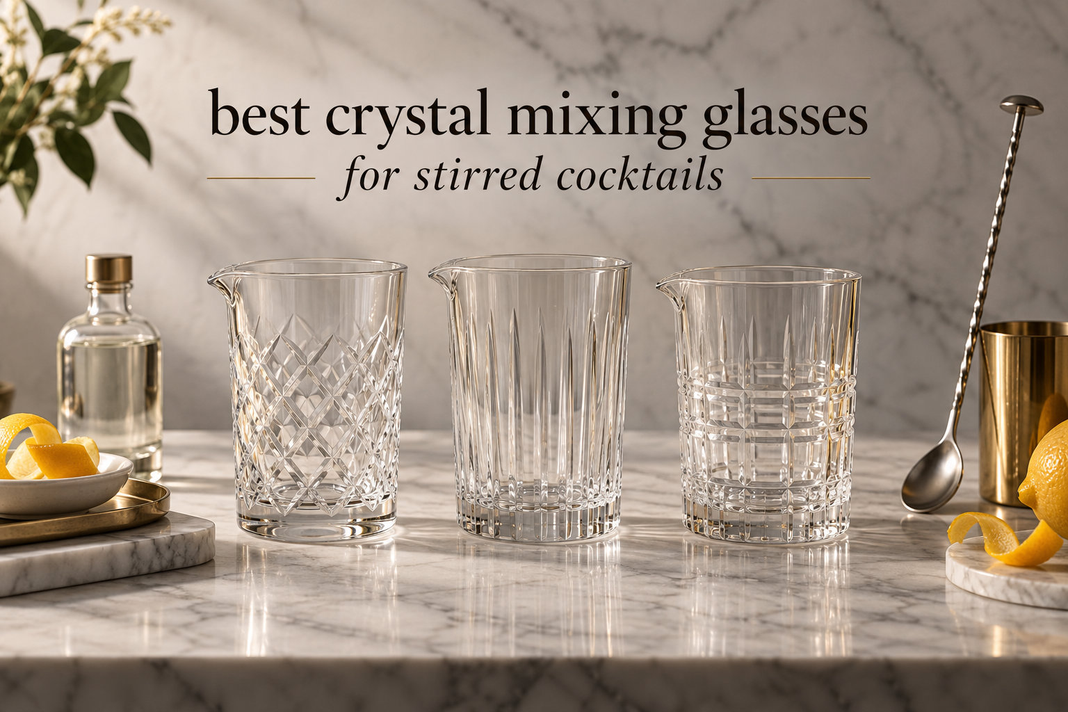 best crystal mixing glasses for stirred cocktails