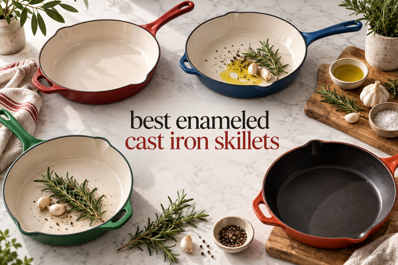 best enameled cast iron skillets