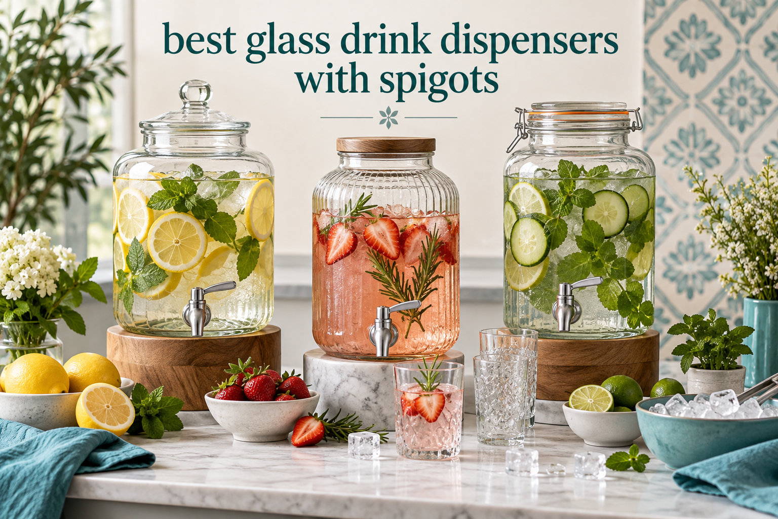 best glass drink dispensers with spigots