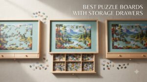 best puzzle boards with storage drawers