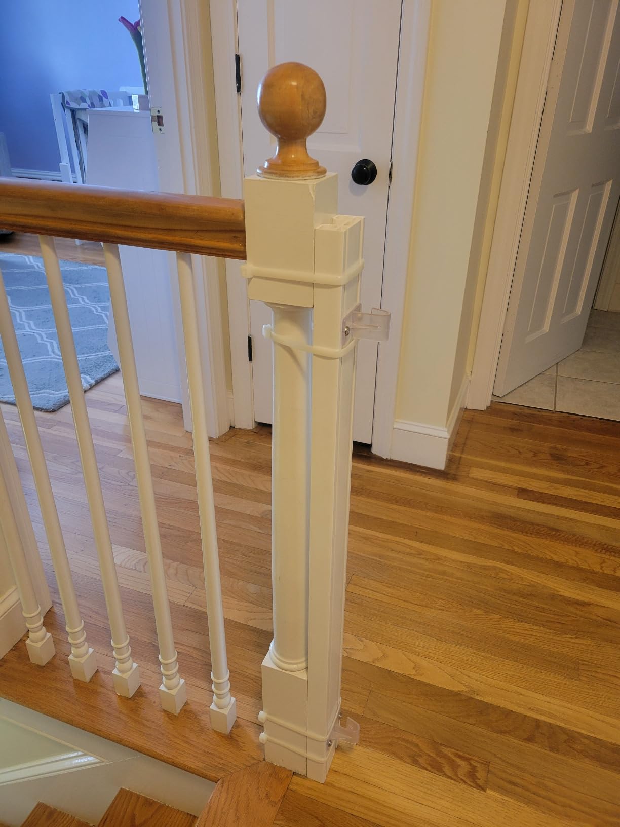 Retract-A-Gate 72 Inch White Retractable Baby and Dog Gate, Made in USA customer photo 2