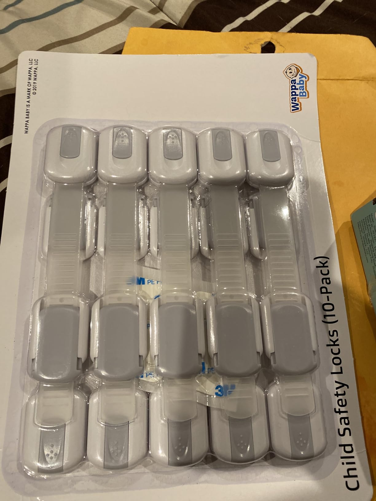 Child Safety Strap Locks (10 Pack) Baby Locks for Cabinets and Drawers, Toilet, Fridge & More. 3M Adhesive Pads. Easy Installation, No Drilling Required, White/Gray customer photo 2