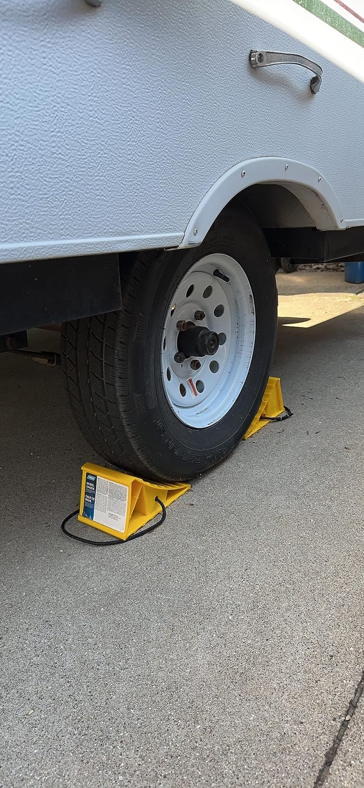 Camco RV Wheel Chocks with Rope - 2-Pack - Made in the USA customer photo 1