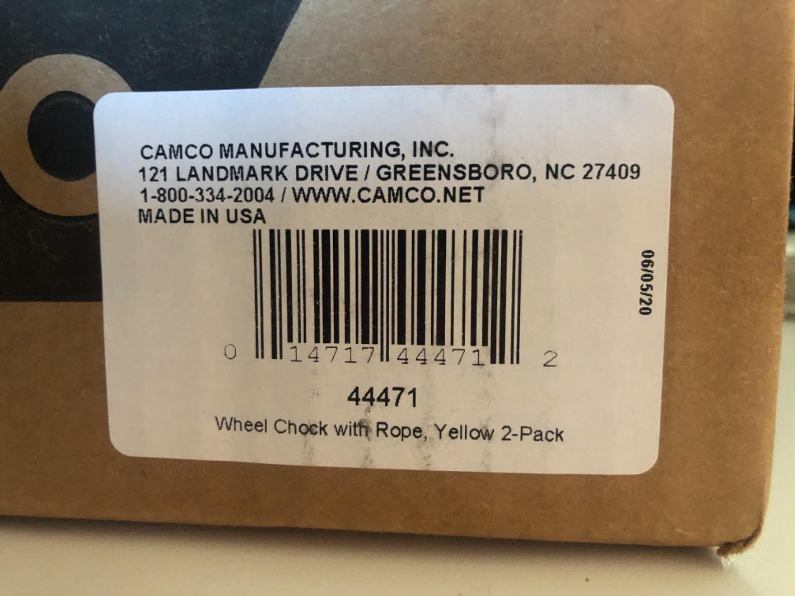 Camco RV Wheel Chocks with Rope - 2-Pack - Made in the USA customer photo 2
