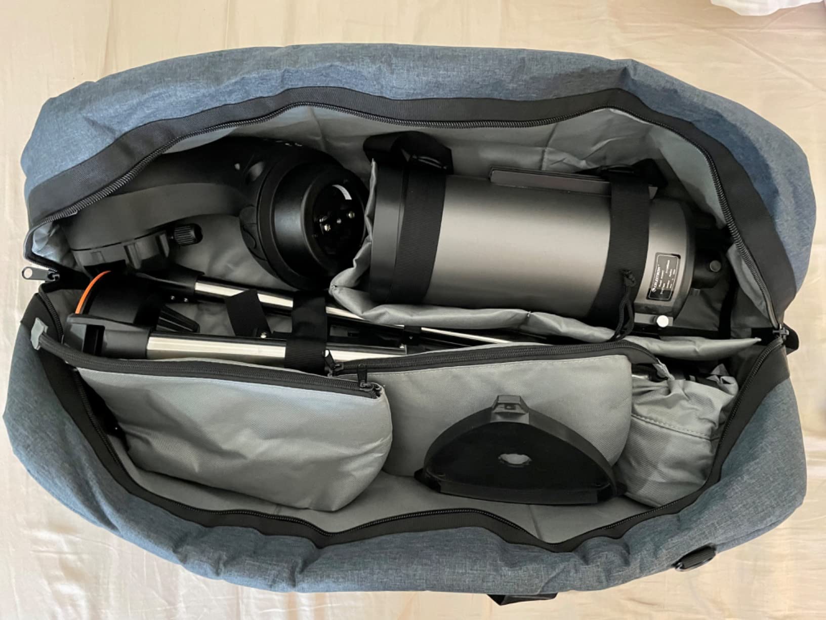 Multipurpose Telescope Bag – Shock-Absorbent Telescope Carrying Case with Adjustable Shoulder Strap and Extra Storage – Water Repellent (30 Inches) - Compatible with Celestron Telescope customer photo 2