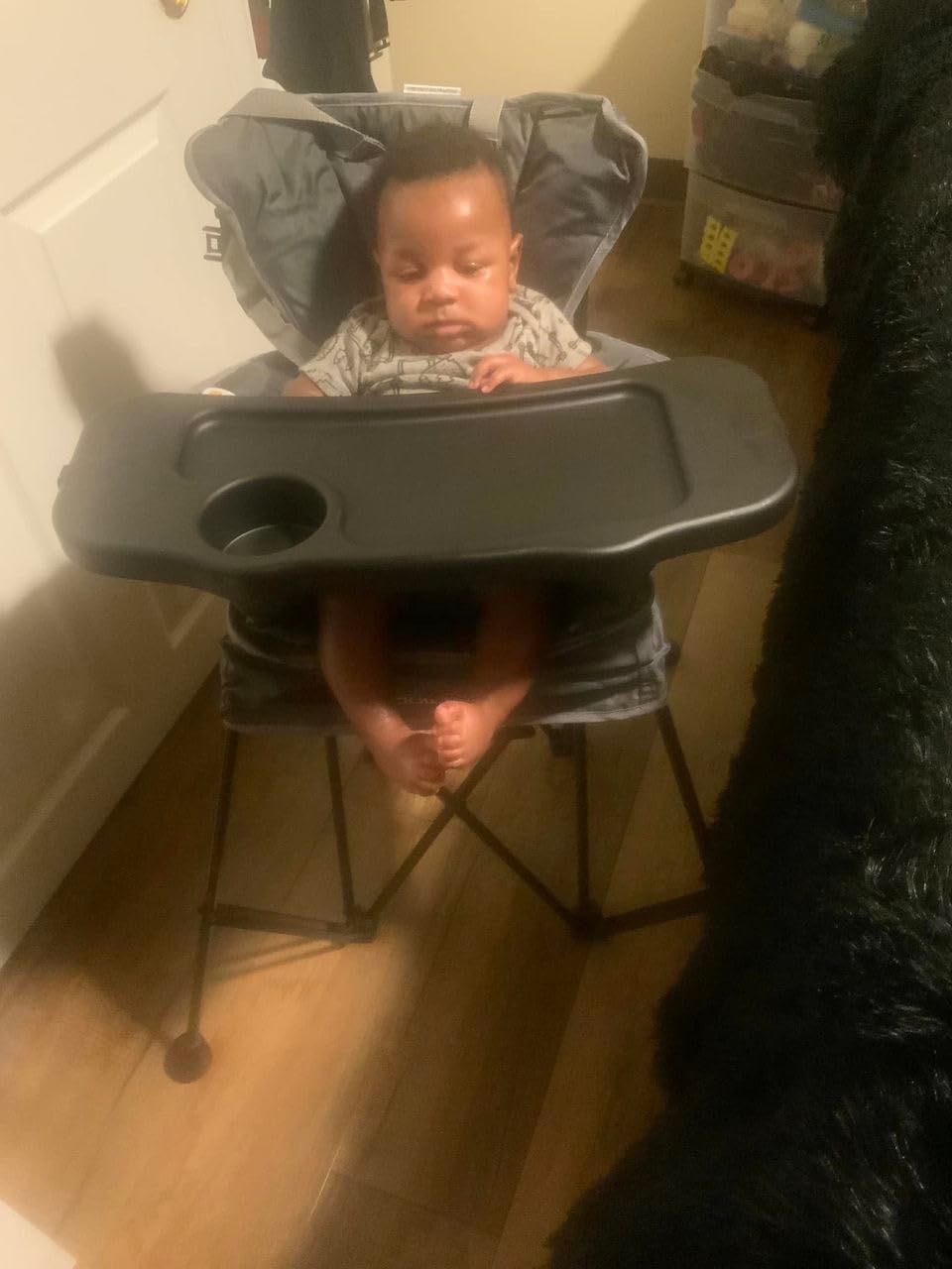 Baby Delight Go with Me Uplift Deluxe Portable High Chair, Indoor and Outdoor,Slate Grey customer photo 2