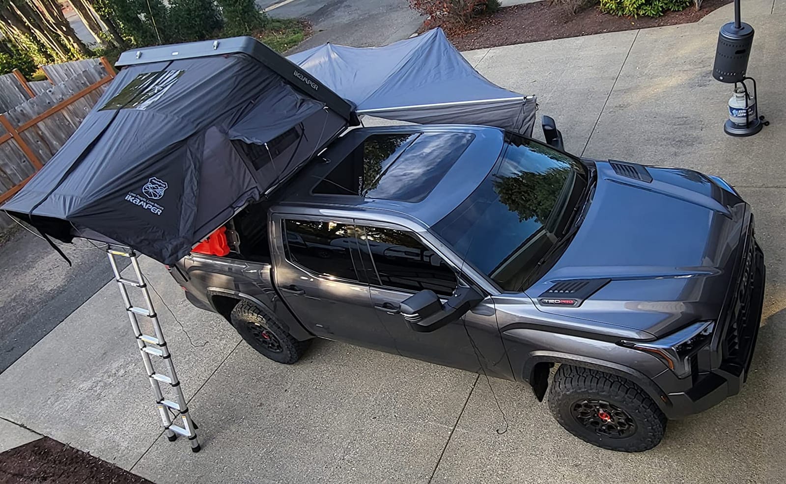 Overland Vehicle Systems 19519907 HD Nomadic 270 Degree Awning Driver Side | 129 Sq Ft of Coverage | Dark Gray Fabric with Travel Cover Included | Twist and Lock Technology | Weather-Resistant customer photo 1