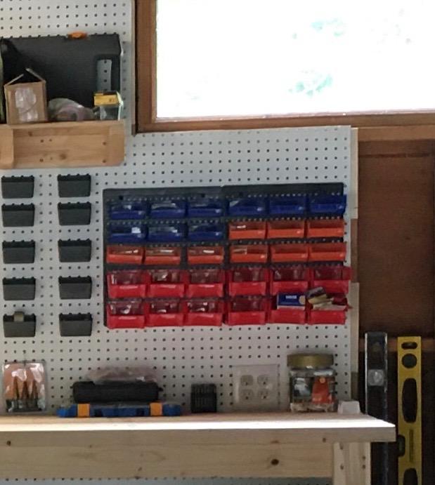 SEDY 30-Bin Wall-Mounted Storage Rack System - Heavy-Duty Garage Tool Organizer for Screws, Nuts, Bolts, Nails, Beads, and Small Hardware Parts - Easy Installation and Customizable customer photo 1