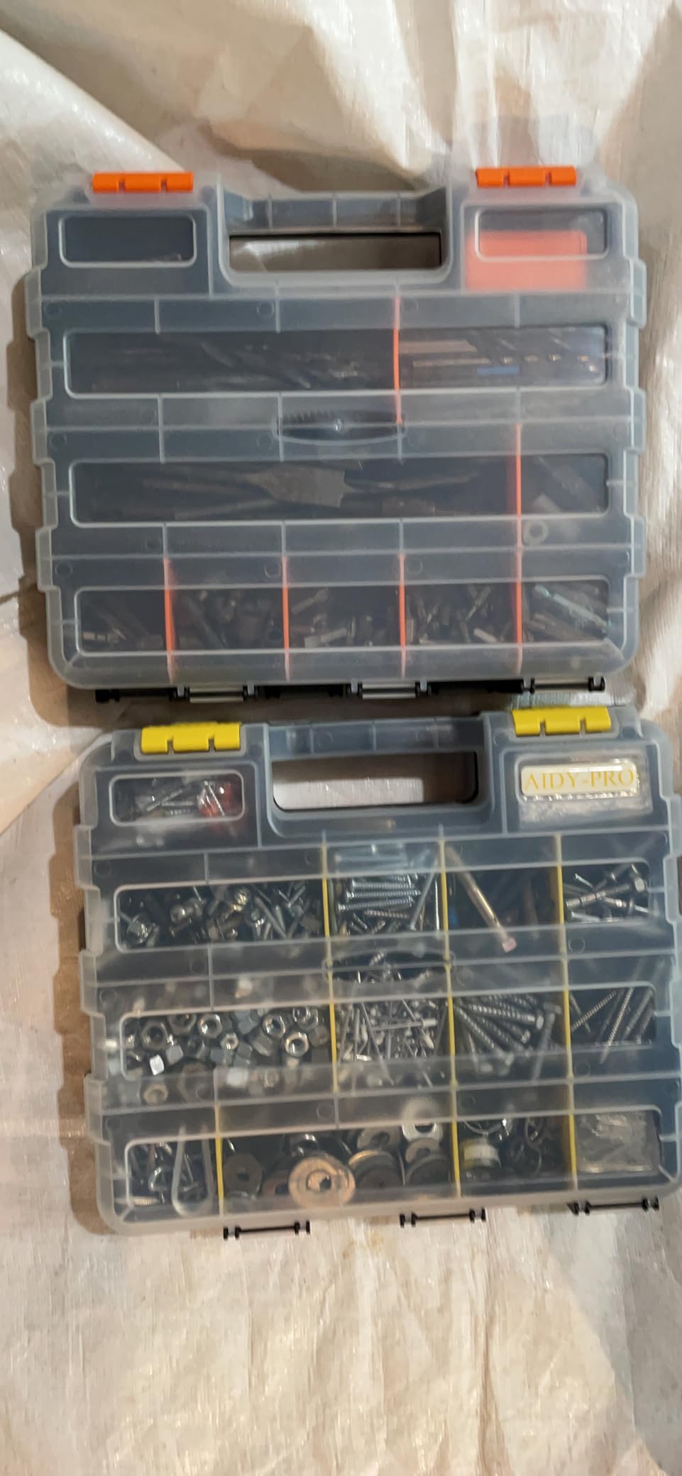 CASOMAN Tool Box Organizer Interlocking Black Small Parts Organizer for Fasteners and Crafts w/Removable Dividers (2 Piece Pack) customer photo 1